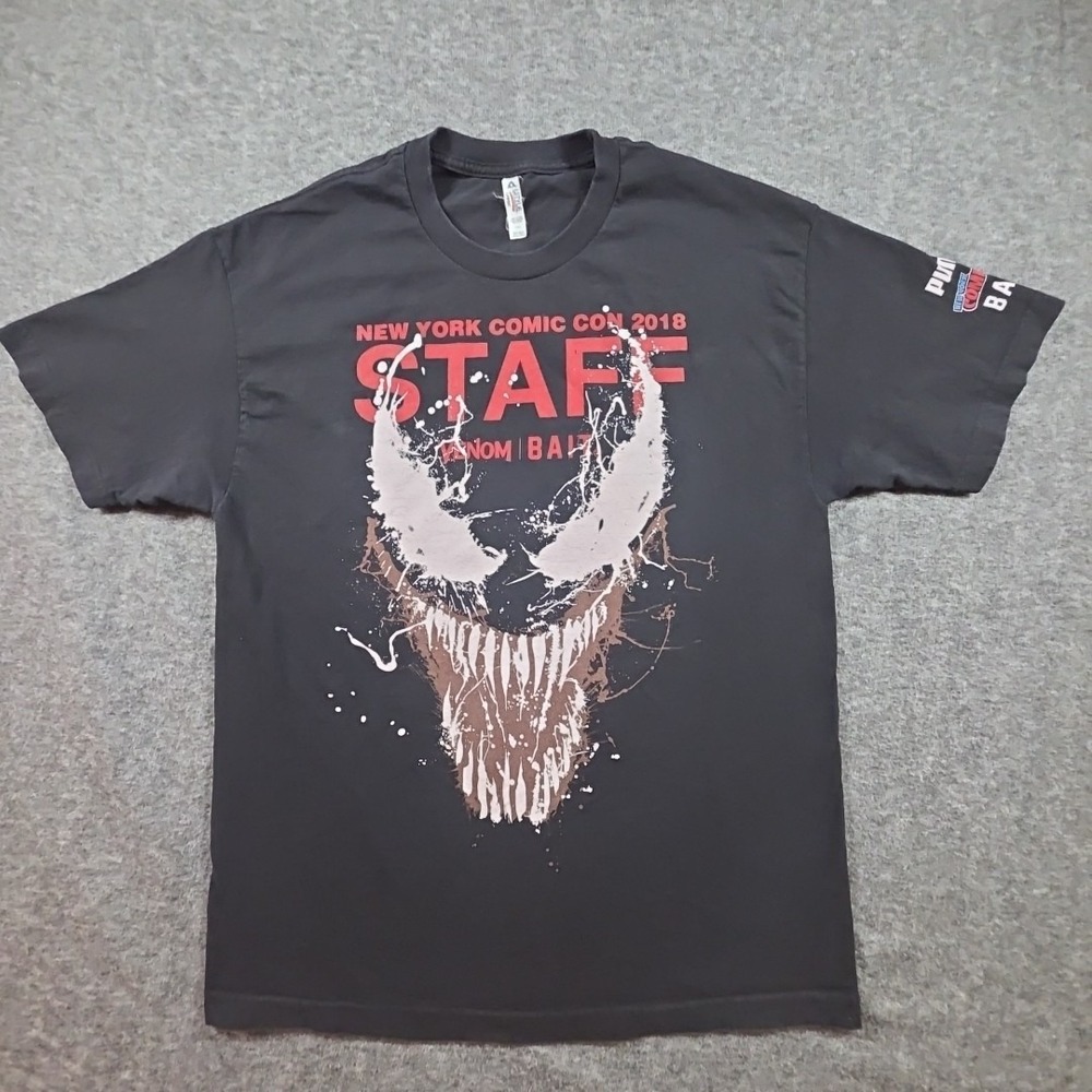 Marvel Venom Shirt Mens L 2018 NYCC Staff Promo BAIT Puma Comic Con T-Shirt - Picture 1 of 8